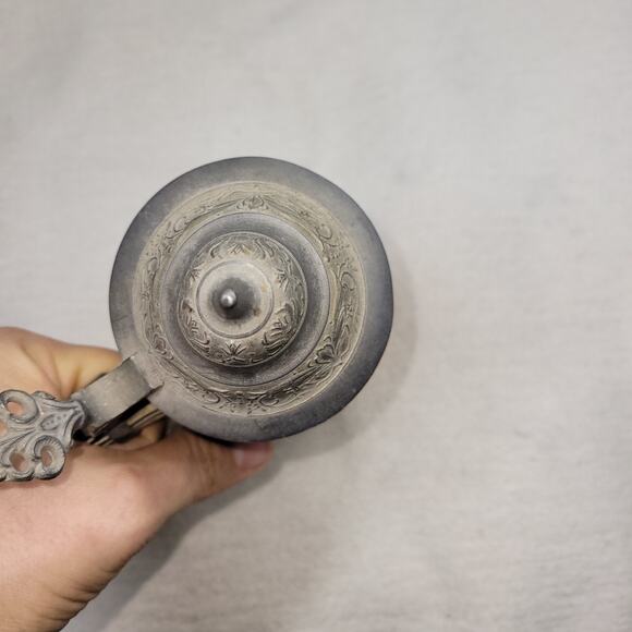 Vintage Pewter Beer Stein Lid West Germany Werner Corzelius Party Drinking Fun - Picture 4 of 16